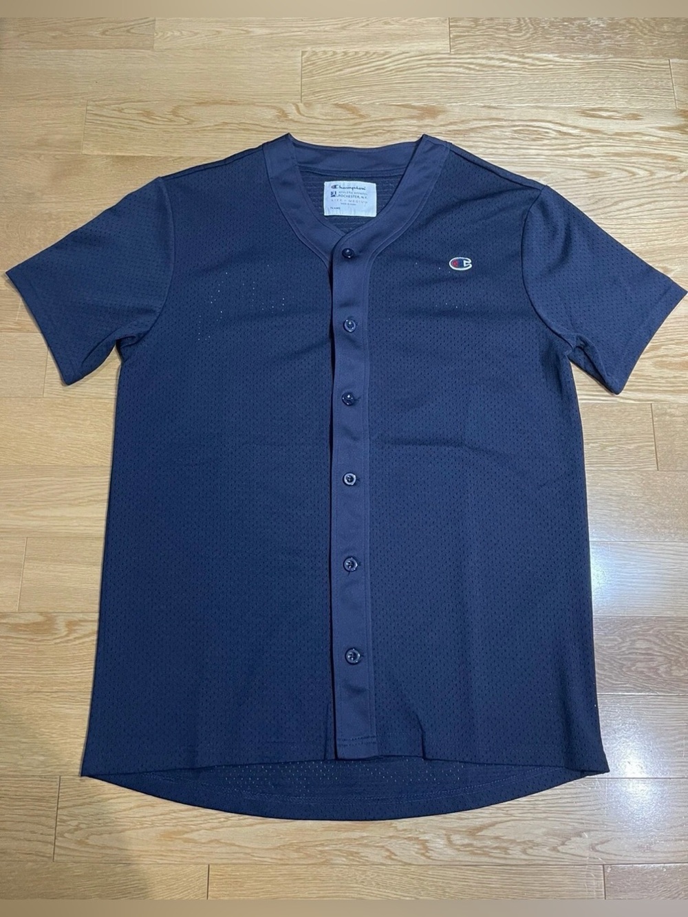 Champion baseball jersey mesh men’s medium navy blue